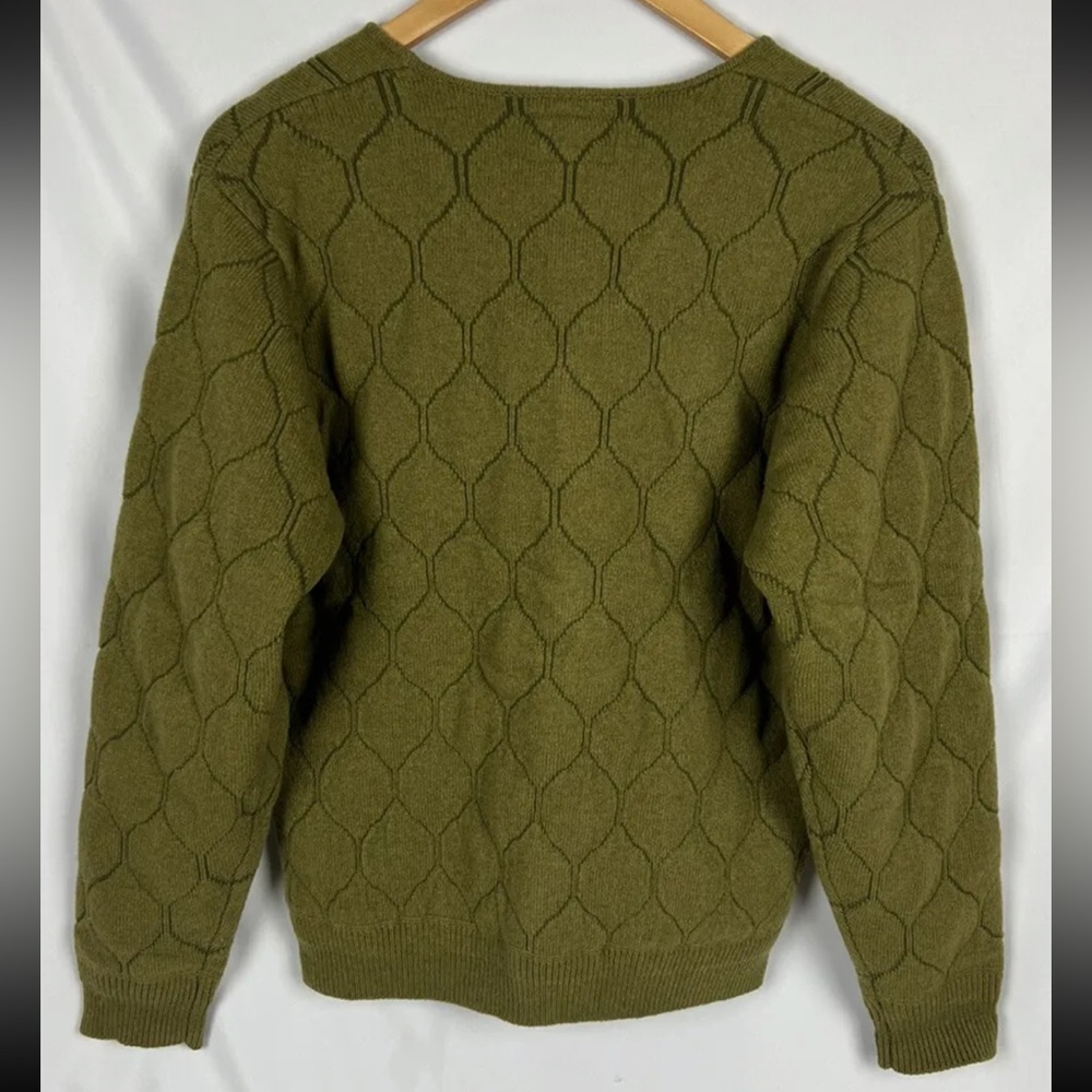 BEAMS Plus Japan Military Quilted Jacket Liner-Style Knit Cardigan Men’s S NWOT - Picture 4 of 6